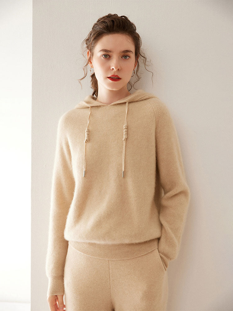 Minimalist cashmere hoodie