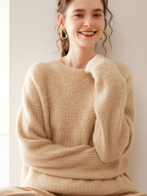Oversized Crewneck Cashmere Sweater