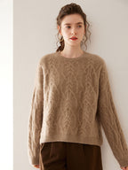 Wool-Cashmere Blend Cable-knit Sweater