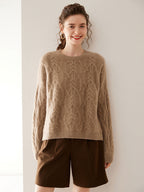 Wool-Cashmere Blend Cable-knit Sweater