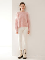 Wool-Cashmere Blend Cable-knit Sweater