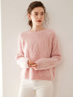 Wool-Cashmere Blend Cable-knit Sweater