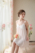Delicate Lace Trimmed Cami Nightdress