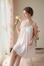 Delicate Lace Trimmed Cami Nightdress