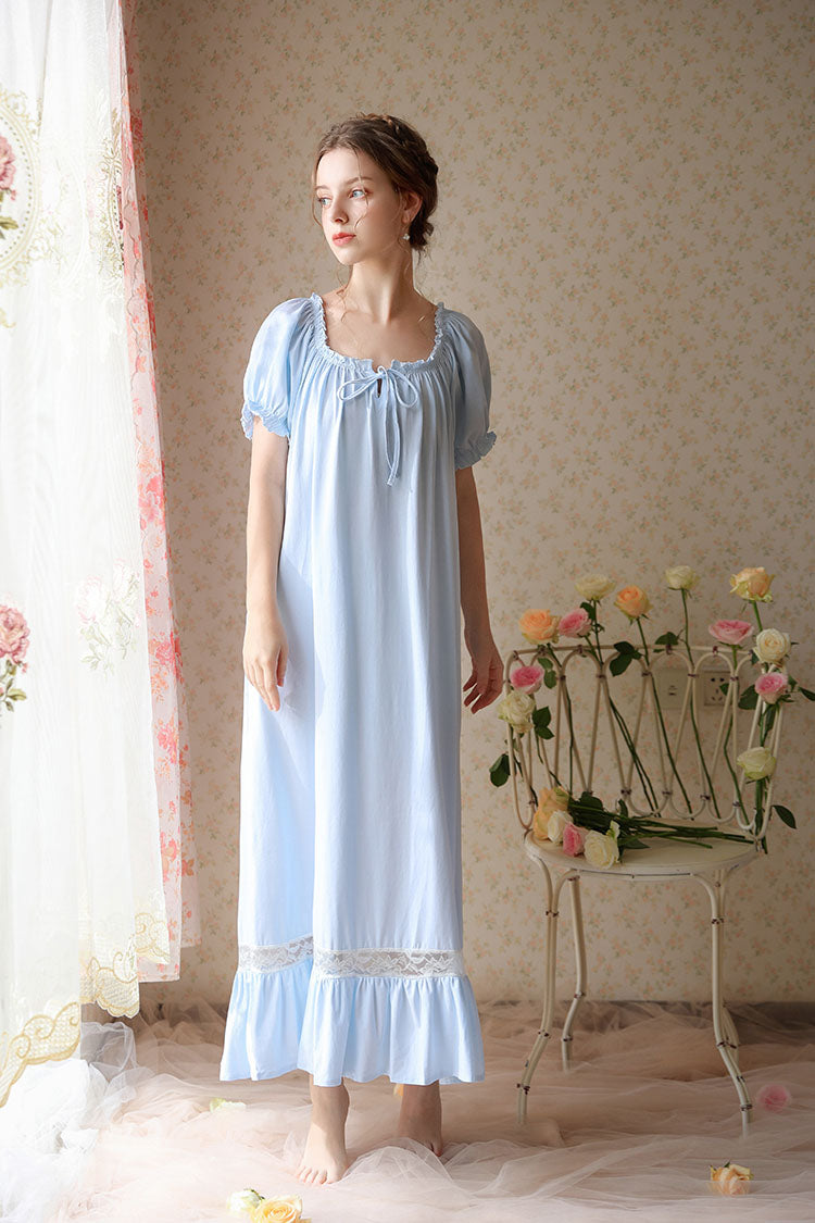 Short sleeves Cotton Nightgown