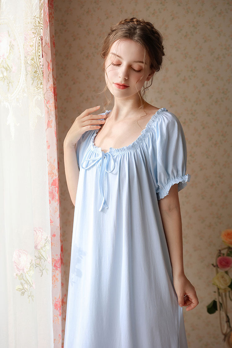 Short sleeves Cotton Nightgown