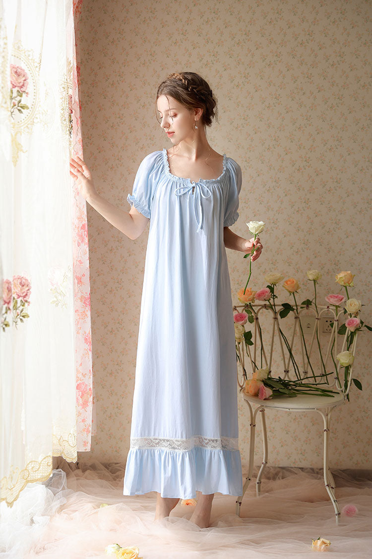 Short sleeves Cotton Nightgown