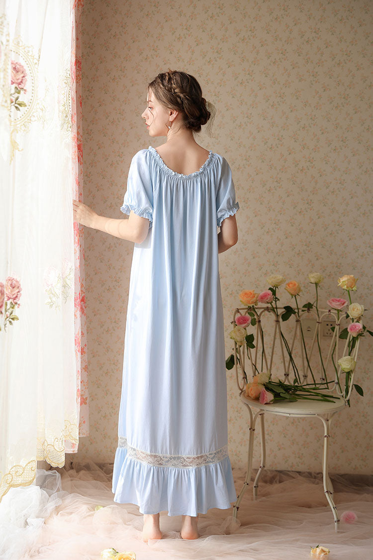 Short sleeves Cotton Nightgown