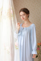 Flared sleeves Long Cotton Nightgown