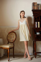 V - neck Ruffled Strap Nightgown