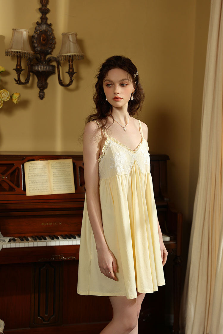 Delicate Lace Trimmed Cami Nightdress
