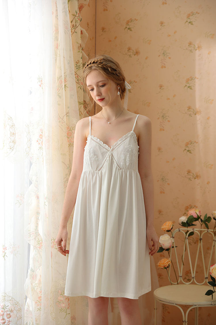 Delicate Lace Trimmed Cami Nightdress