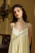 Lace Trimmed Spaghetti Strap Nightdress