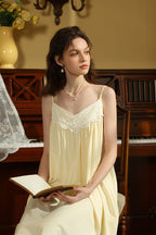 Lace Trimmed Spaghetti Strap Nightdress