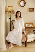 Square Necked Ruffled Nightgown