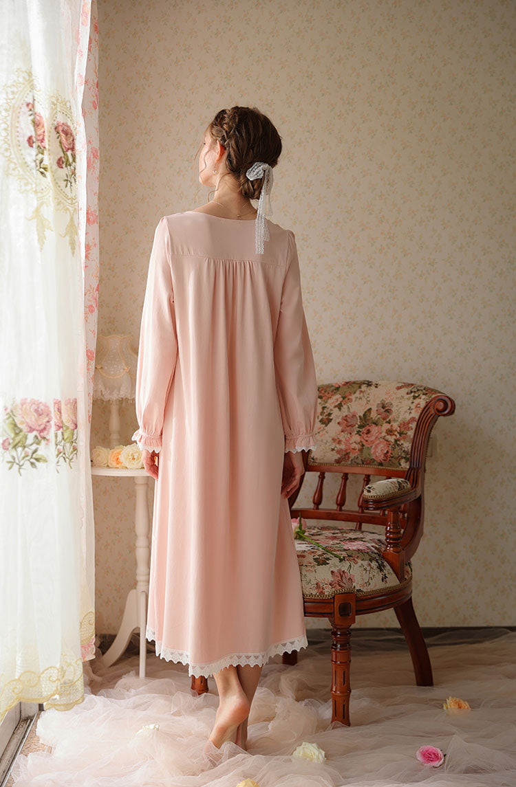 Lace Trimmed Hem Nightgown