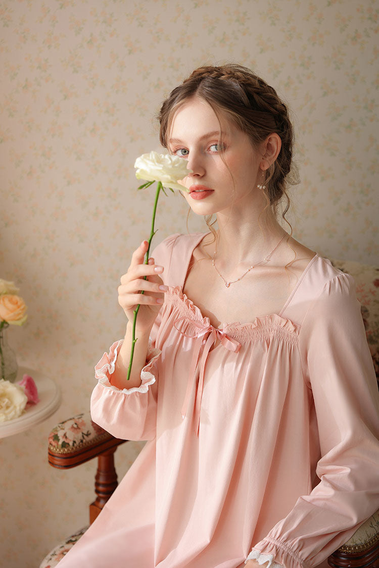 Lace Trimmed Hem Nightgown