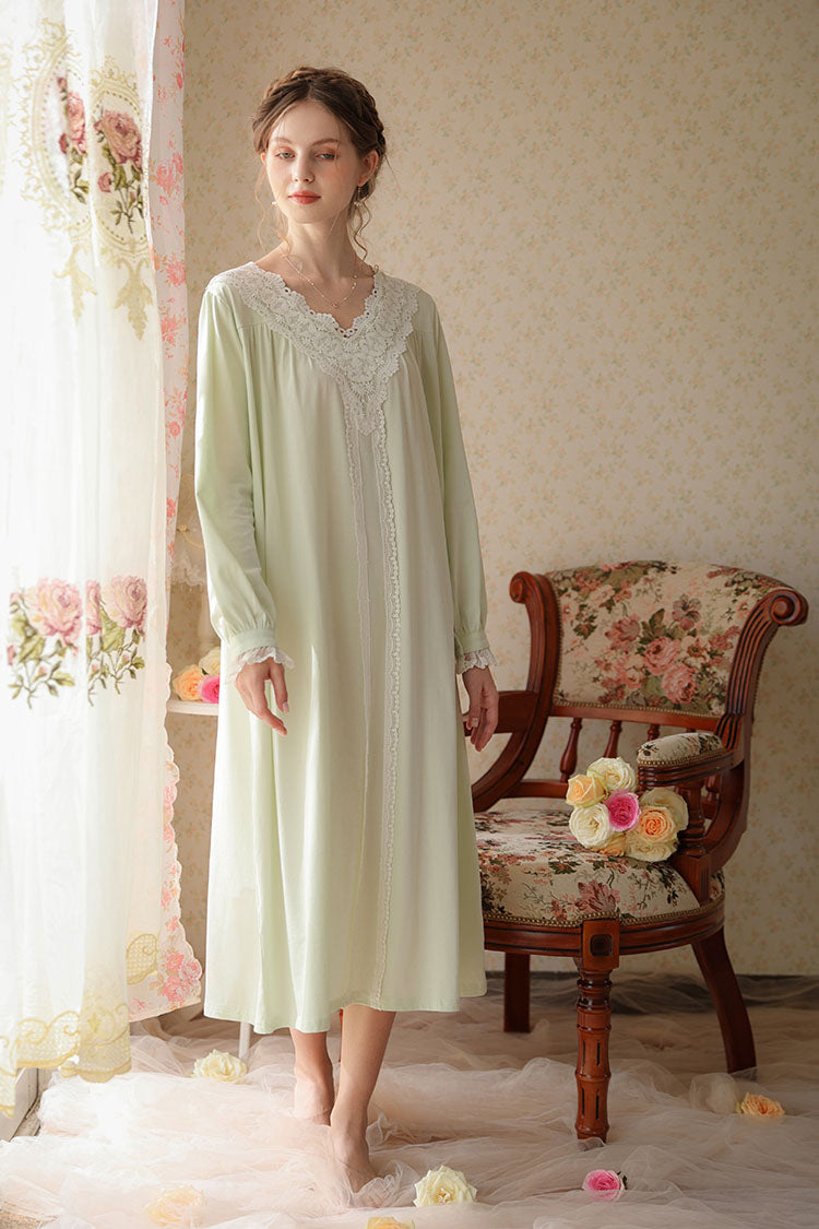 Lace Trimmed Vintage Style Nightgown
