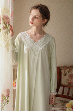 Lace Trimmed Vintage Style Nightgown