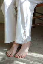 Classic Pajama Set with Delicate Lace