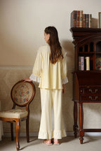 Lace Trimmed Pajama Set