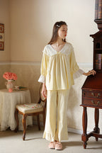 Lace Trimmed Pajama Set