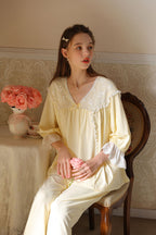 Lace Trimmed Pajama Set
