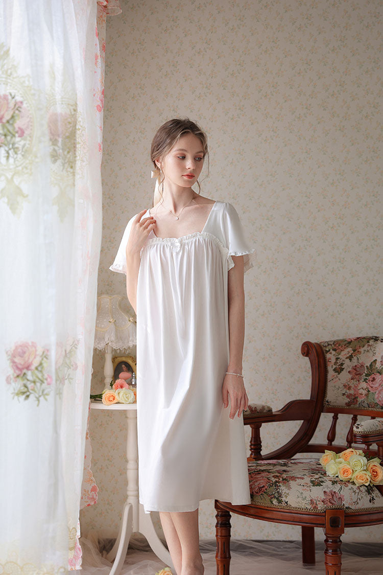 Knee Length Classic Cotton Nightgown