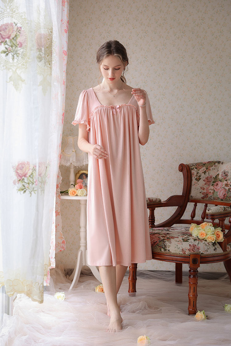 Knee Length Classic Cotton Nightgown