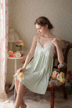 Delicate Lace Trimmed Cami Nightdress