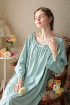 Ruffled Trimmed Long Nightgown