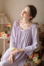 Ruffled Trimmed Long Nightgown
