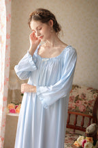 Ruffled Trimmed Long Nightgown