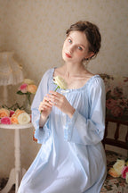 Ruffled Trimmed Long Nightgown