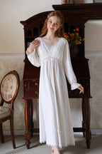Vintage Style Nightgown with Delicate Lace