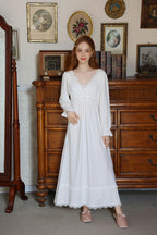 Vintage Style Nightgown with Delicate Lace