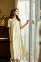 Vintage Style Sweet Nightgown with Ruffles