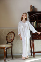 Lace Trimmed Pajama Set