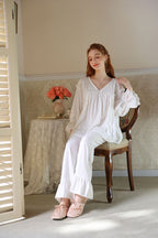 Lace Trimmed Pajama Set