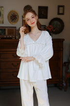 Lace Trimmed Pajama Set