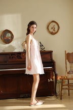Romantic Ruffled Lace Cami Nightgown