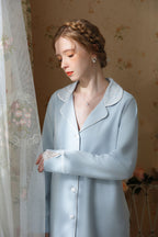 Classic Pajama Set with Delicate Lace