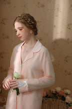 Classic Pajama Set with Delicate Lace