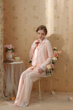 Classic Pajama Set with Delicate Lace