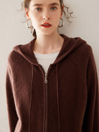 Zip-Up Wool Cashmere Hoodie