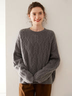 Wool-Cashmere Blend Cable-knit Sweater