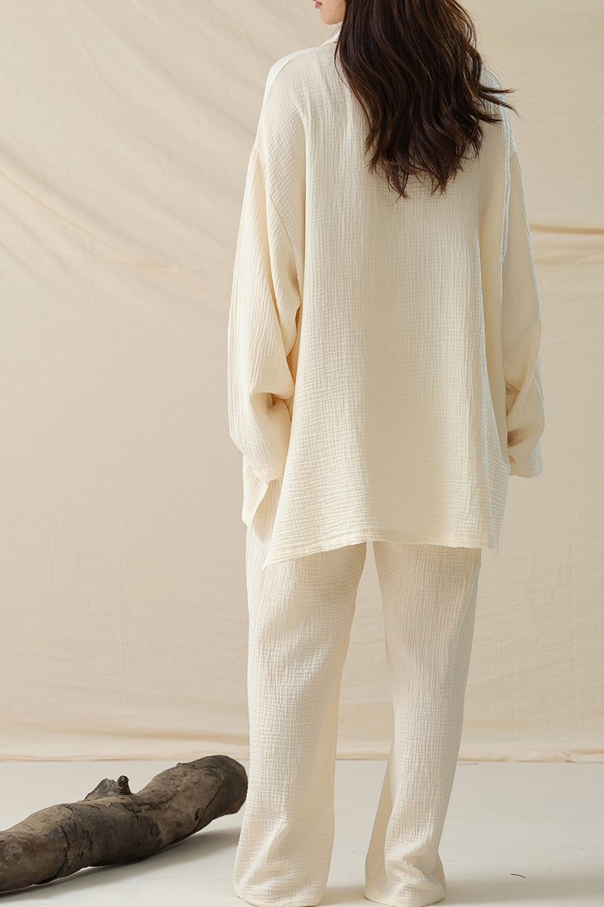 Double-layer yarn pajama set