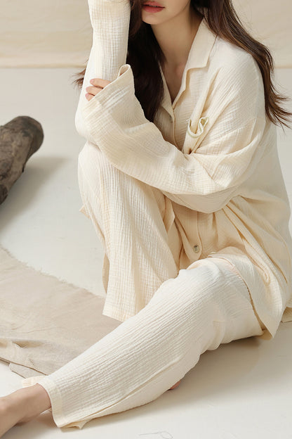 Double-layer yarn pajama set