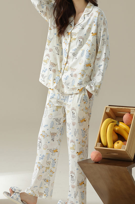 DOOOOOG…… cotton pajama set