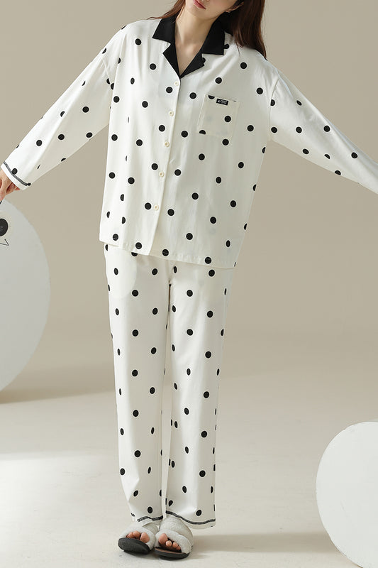 Black & White cotton pajama set